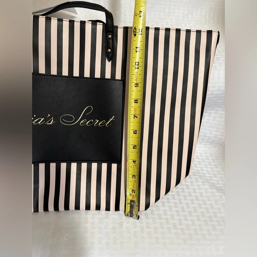 Victoria's Secret Black and White Striped Tote